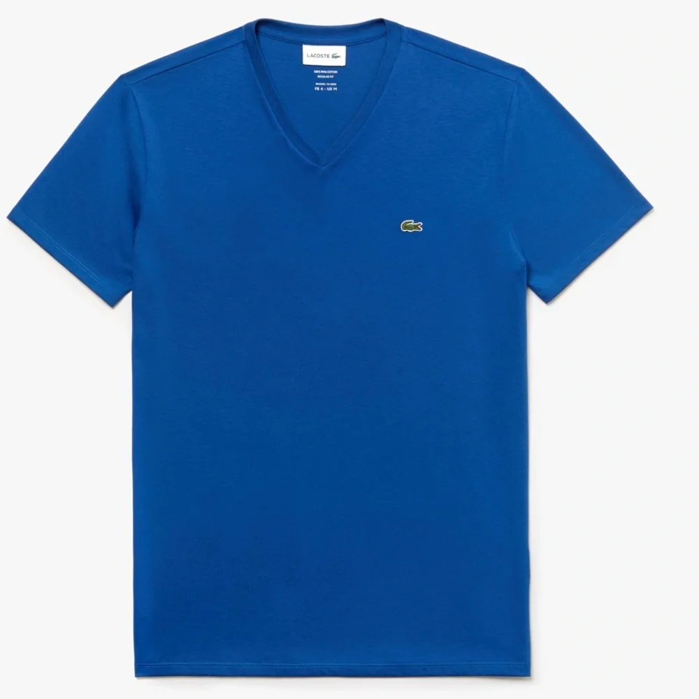 Lacoste Men's V-neck Pima Cotton Jersey T-shirt - Picture 3 of 9